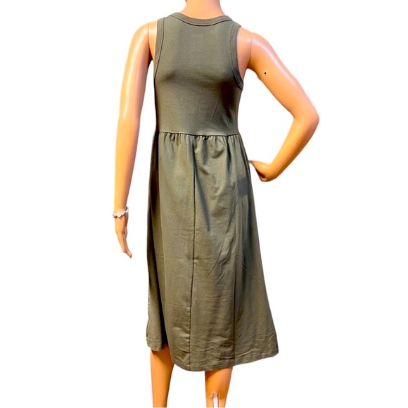 LAST ONE! 🔥Nwt Sleeveless Knit Ballet Midi Dress - A New Day™ Olive - Picture 4 of 8